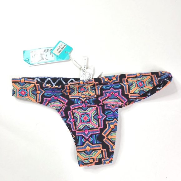 SEAFOLLY Sun Temple Ruched Brazilian Bikini Bottom - Picture 3 of 3